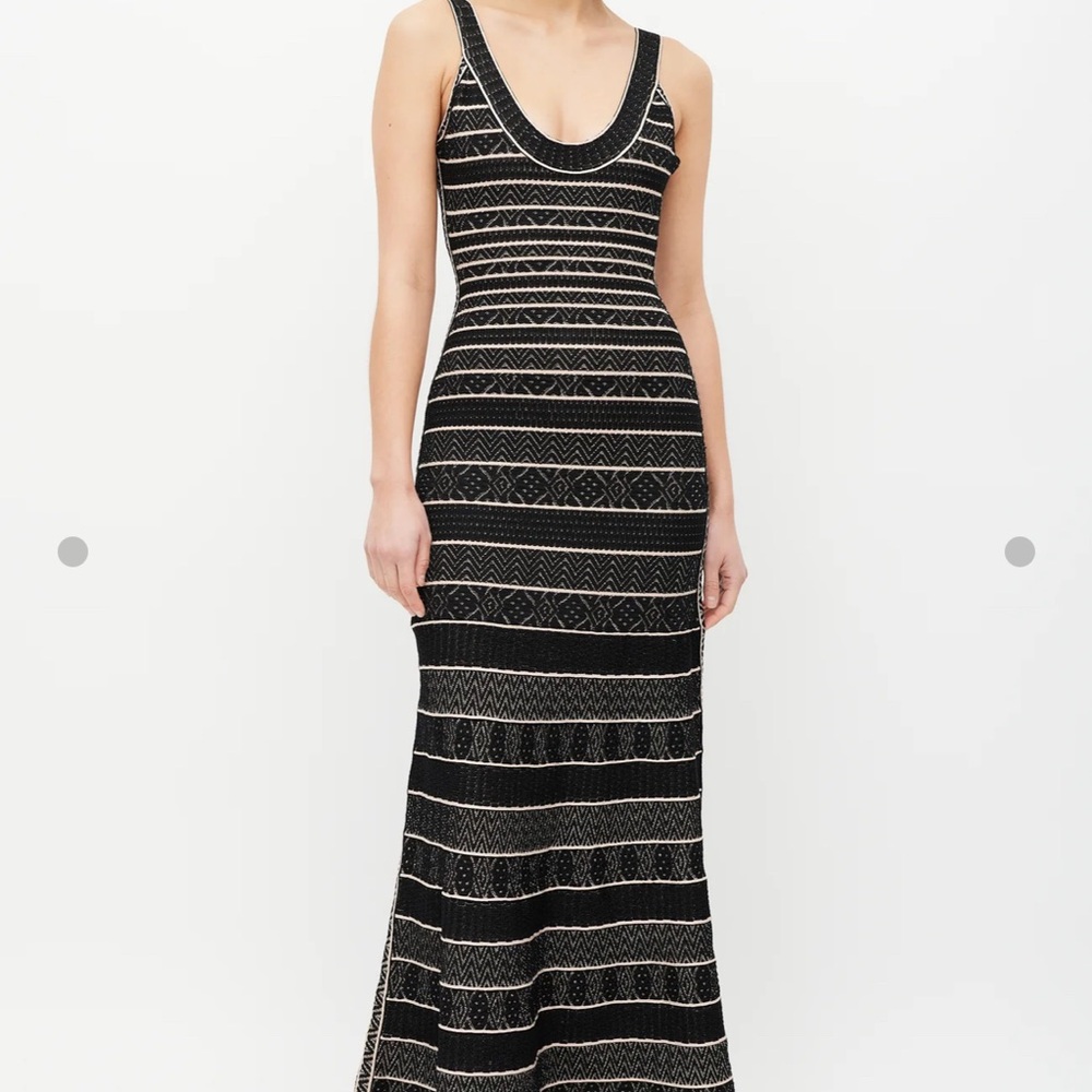 Elegant Black Patterned Dress